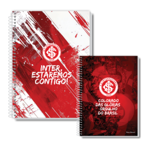 Kit 2 Cadernos INTER Capa Dura 10 Materias 160 Folhas